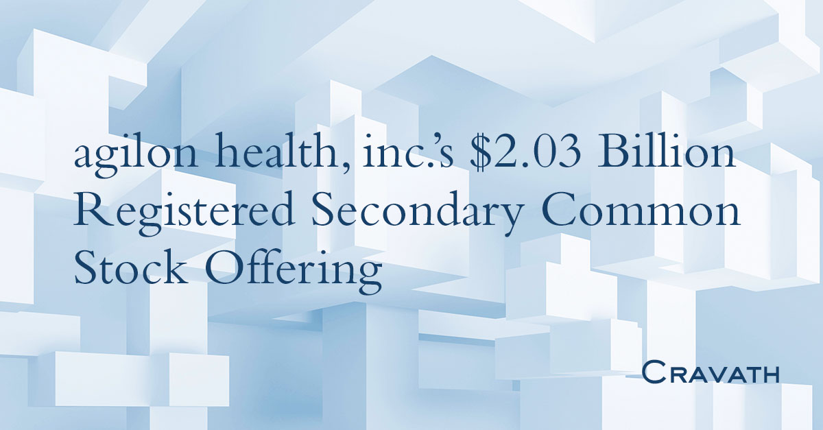 agilon health, inc.’s 2.03 Billion Registered Secondary Common Stock