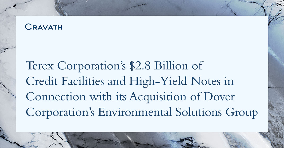 Terex Corporation’s $2.8 Billion of Credit Facilities and High‑Yield ...