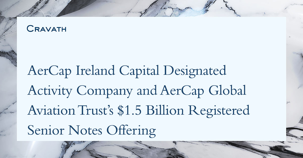 AerCap Ireland Capital Designated Activity Company and AerCap Global