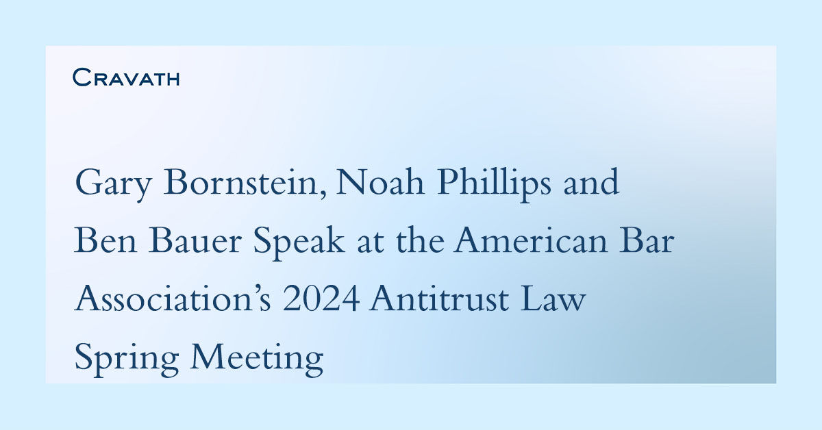 Gary Bornstein, Noah Phillips And Ben Bauer Speak At The American Bar ...